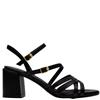 CLARKS  WOMENS  SANDAL - BLACK LEATHER